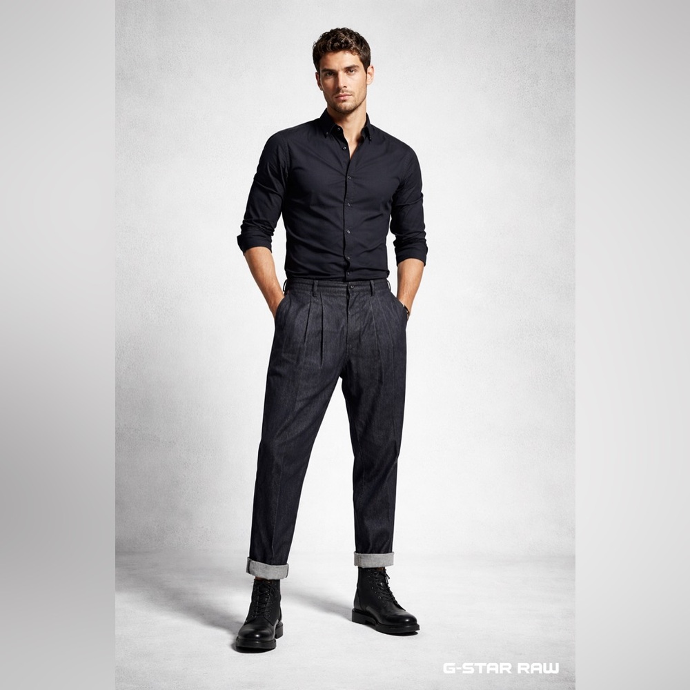 Men's G-Star Raw Denim VARVE RELAXED PLEATED CHINO Size 30 x 32 Button Fly